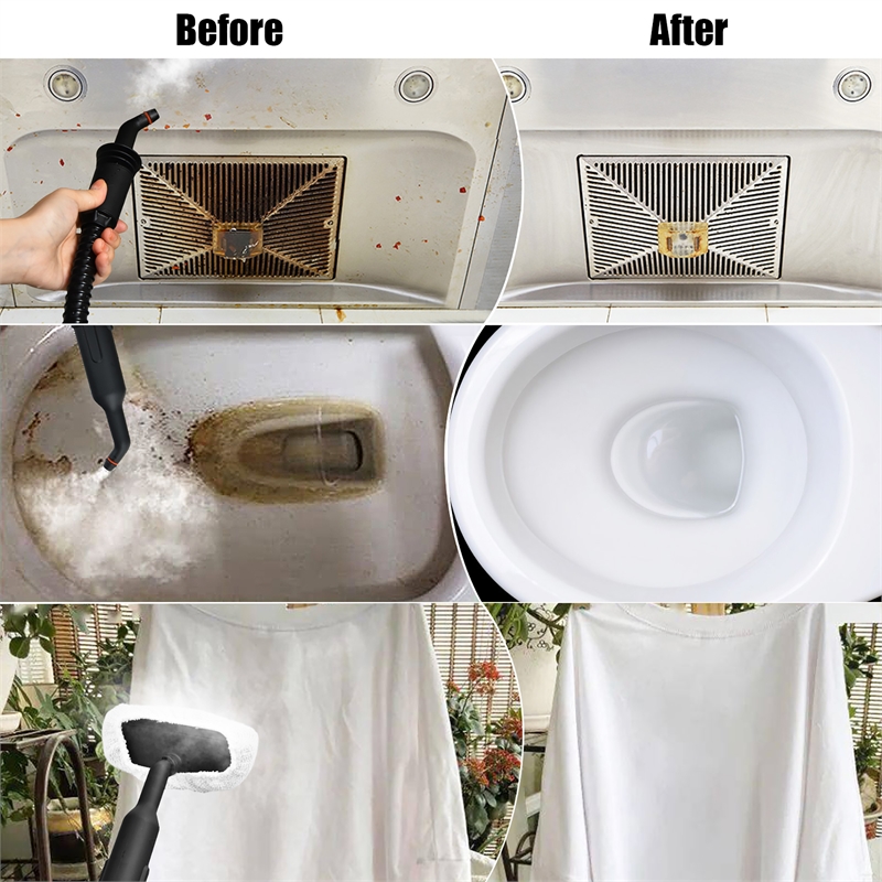 1400W Multipurpose Pressurized Steam Cleaner Mop Gray