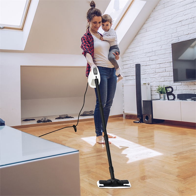 1400W Multipurpose Pressurized Steam Cleaner Mop Gray