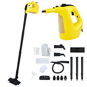 1400W Multipurpose Pressurized Steam Cleaner Mop Yellow