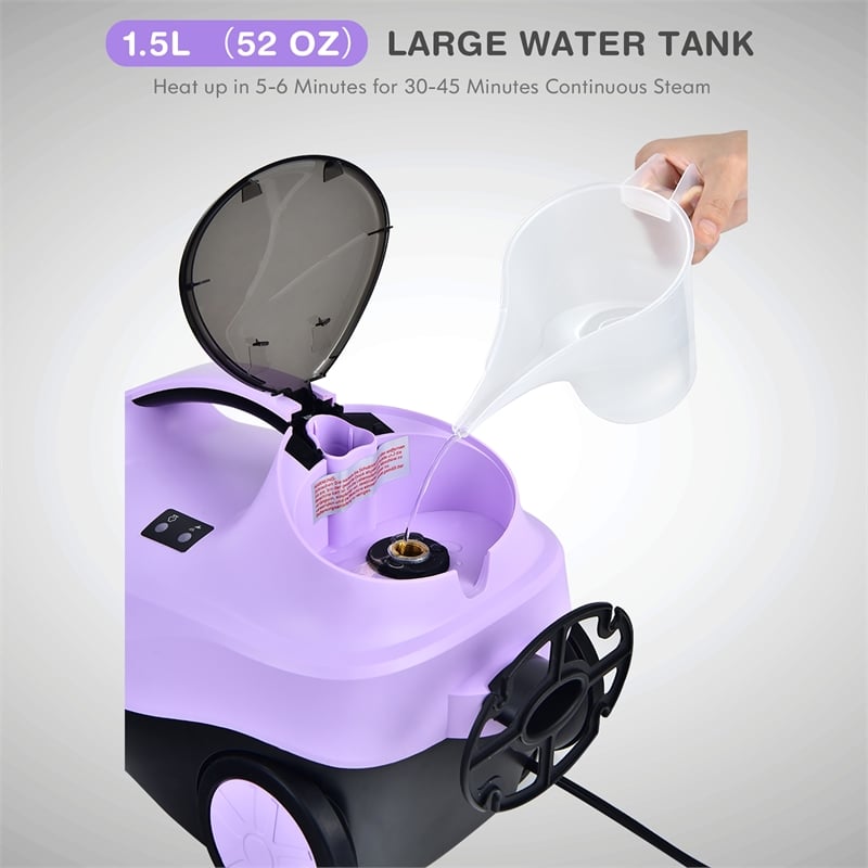 2000W Heavy Duty Steam Cleaner Mop Multi Purpose Purple