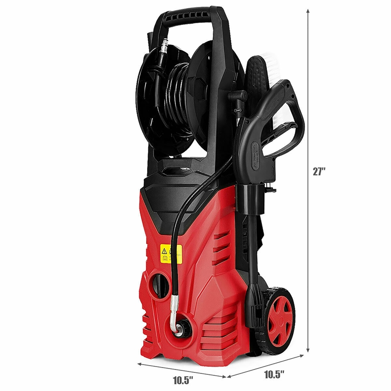 2030PSI Electric Pressure Washer Cleaner 1.7 GPM 1800W with Hose Reel Red