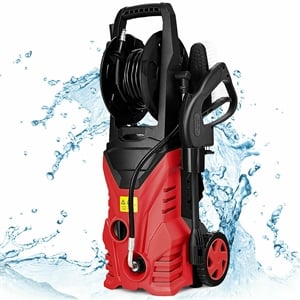 2030PSI Electric Pressure Washer Cleaner 1.7 GPM 1800W with Hose Reel Red