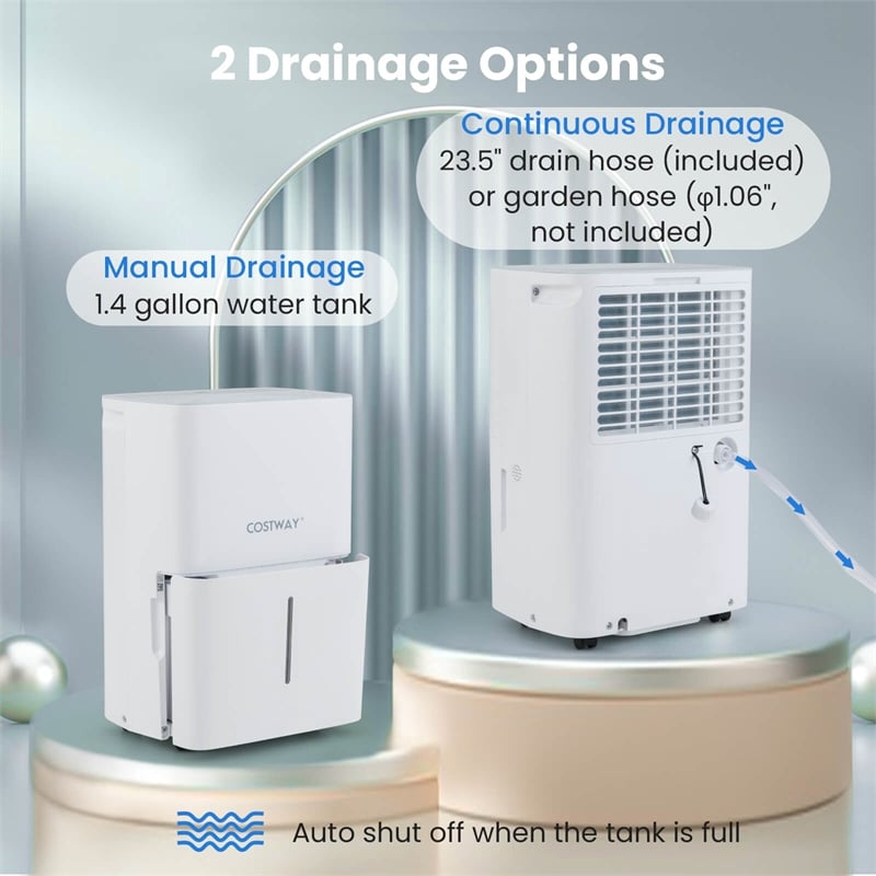 35 Pint(DOE) Dehumidifier for Home with 24H Timer White