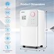9 Pint(DOE) Dehumidifier 2000 Sq.ft Coverage Area White