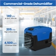 50 Pint(DOE) Commercial Dehumidifier with Pump Drain Hose Blue