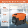 50 Pint(DOE) Commercial Dehumidifier with Pump Drain Hose Orange