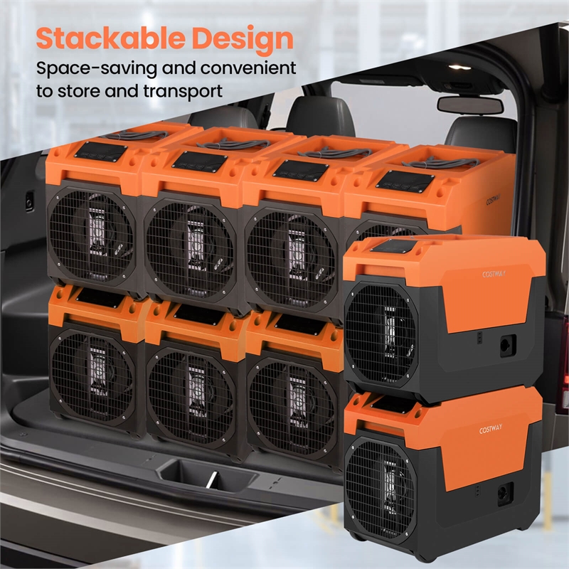 50 Pint(DOE) Commercial Dehumidifier with Pump Drain Hose Orange