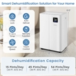 16 Pint(DOE) Dehumidifier for Basement 4500 Sq.Ft White