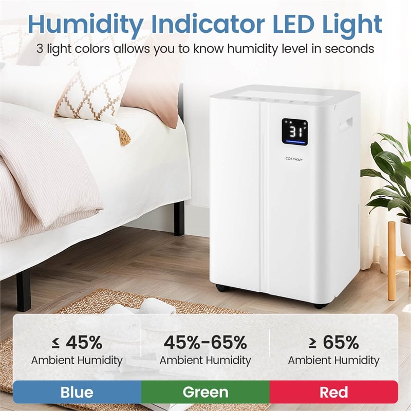 16 Pint(DOE) Dehumidifier for Basement 4500 Sq.Ft White