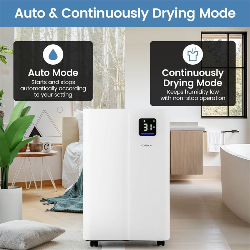16 Pint(DOE) Dehumidifier for Basement 4500 Sq.Ft White