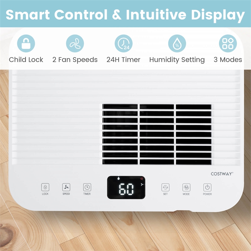 16 Pint(DOE) Dehumidifier Indicator Light 4500 Sq.Ft White