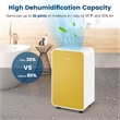 9 Pint(DOE) Portable Dehumidifier 2500 Sq.ft Coverage Area Yellow