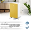 9 Pint(DOE) Portable Dehumidifier 2500 Sq.ft Coverage Area Yellow