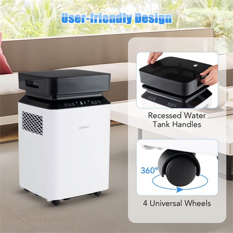 35 Pint(DOE) Dehumidifier with Tank 4500 Sq.ft Coverage Area White