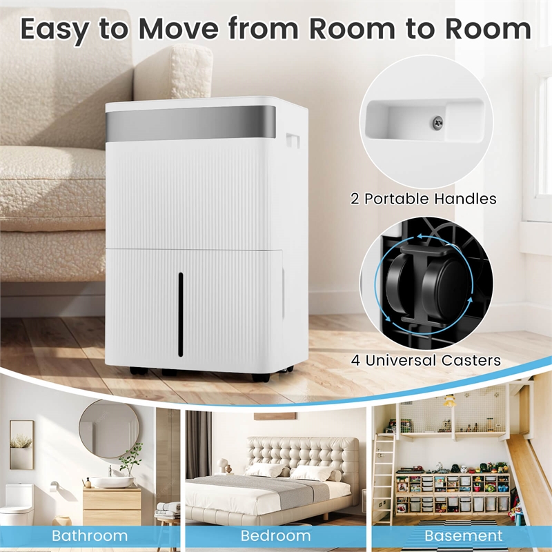 35 Pint(DOE) Dehumidifier for Home 8000 Sq.ft Coverage Area White