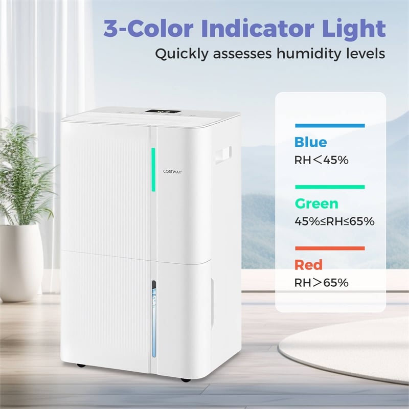 35 Pint(DOE) Dehumidifier for Home 8000 Sq.Ft Dehumidifier White