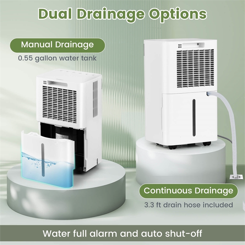 9 Pint(DOE) Dehumidifier 2000 Sq.Ft Coverage Area White