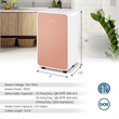 9 Pint(DOE) Portable Dehumidifier 2500 Sq.ft Coverage Area Pink