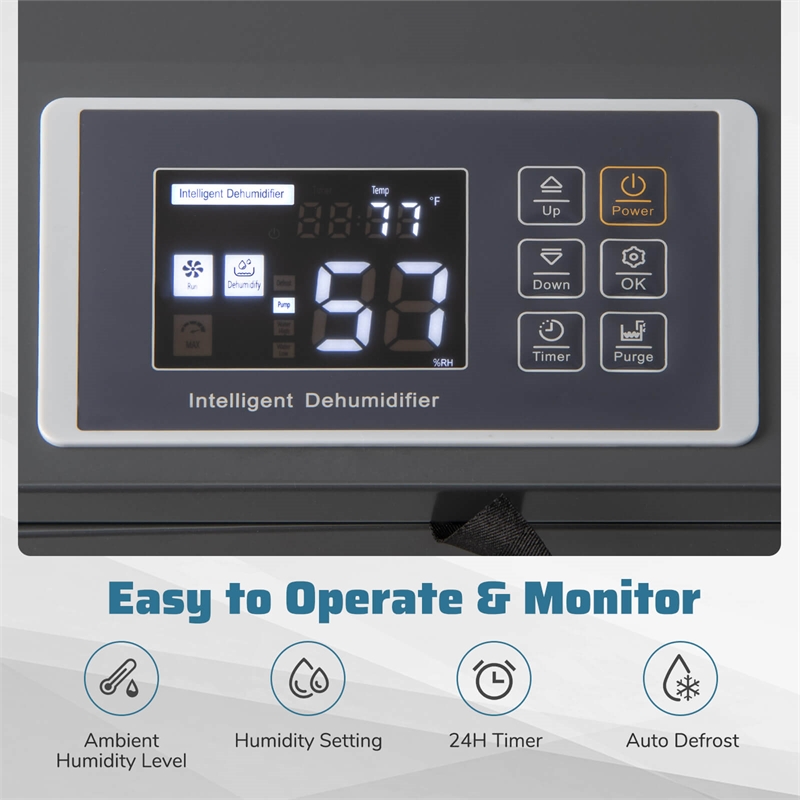 49 Pint(DOE) Commercial Dehumidifier 7500 Sq.ft Coverage Area Blue