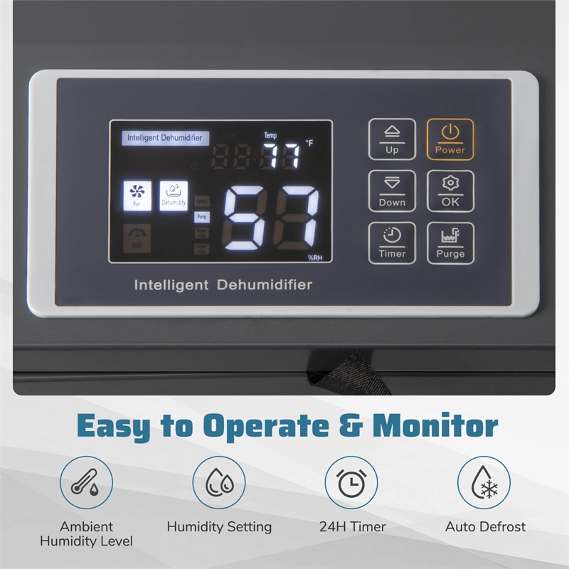 49 Pint(DOE) Commercial Dehumidifier 7500 Sq.ft Coverage Area White