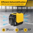 50 Pint(DOE) Commercial Dehumidifier Yellow 9000 Sq.ft Yellow
