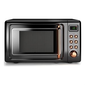 0.7 Cu.ft Retro Countertop Microwave Oven 700W Black