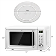 0.7 Cu.ft Retro Countertop Microwave Oven 700W LED White
