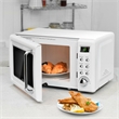 0.7 Cu.ft Retro Countertop Microwave Oven 700W LED White