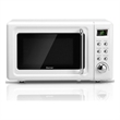 0.7 Cu.ft Retro Countertop Microwave Oven 700W LED White