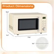 0.7 Cu.ft Retro Countertop Microwave Oven 700W LED  White