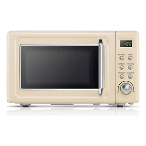 0.7 Cu.ft Retro Countertop Microwave Oven 700W LED  White