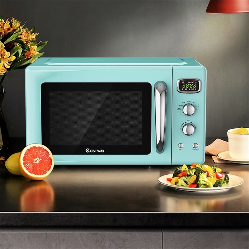 0.9Cu.ft. Retro Countertop Microwave Oven 900W Green