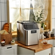 Portable Ice Maker Self Cleaning with Ice Scoop Silver