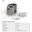 Portable Ice Maker Self Cleaning with Ice Scoop Silver