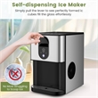 56 lbs Pepple Chewable Countertop Ice Maker Silver