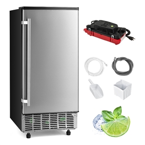 Ice Maker Free with External Drain Pump Silver