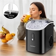 Countertop Ice Maker with Soft Chewable Pellet Black