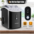 Countertop Ice Maker with Soft Chewable Pellet Black