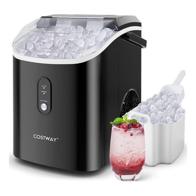 Countertop Ice Maker with Soft Chewable Pellet Black