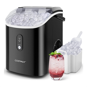 Countertop Ice Maker with Soft Chewable Pellet Black
