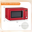 0.7 Cu.ft Retro Countertop Microwave Oven 700W Red