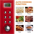 0.7 Cu.ft Retro Countertop Microwave Oven 700W Red