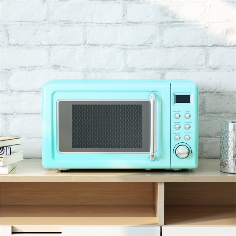 0.7 Cu.ft Retro Countertop Microwave Oven 700W Green