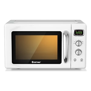 0.9Cu.ft. Retro Countertop Microwave Oven 900W White