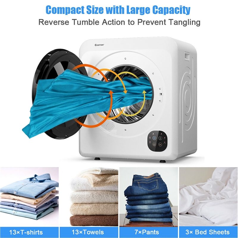 1700W Portable Clothes Dryer With Tub 3.22 Cu.Ft white
