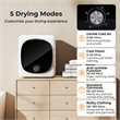 800W Electric 1.5 cu.ft Compact Drying Machine White