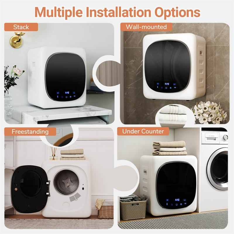 1.5 cu.ft Compact Drying Machine with Stainless Steel Tub White