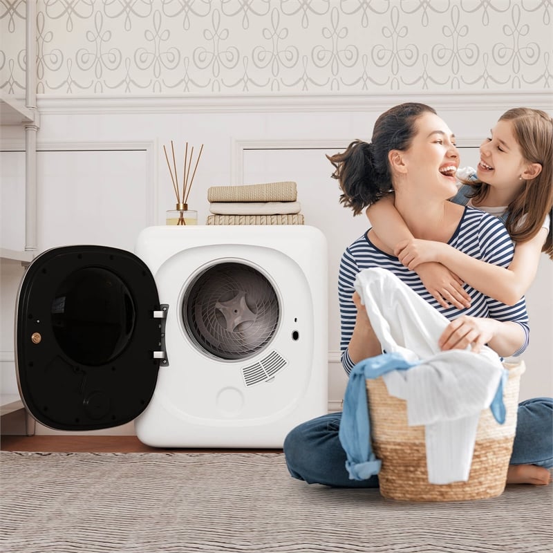 1.5 cu.ft Compact Drying Machine with Stainless Steel Tub White