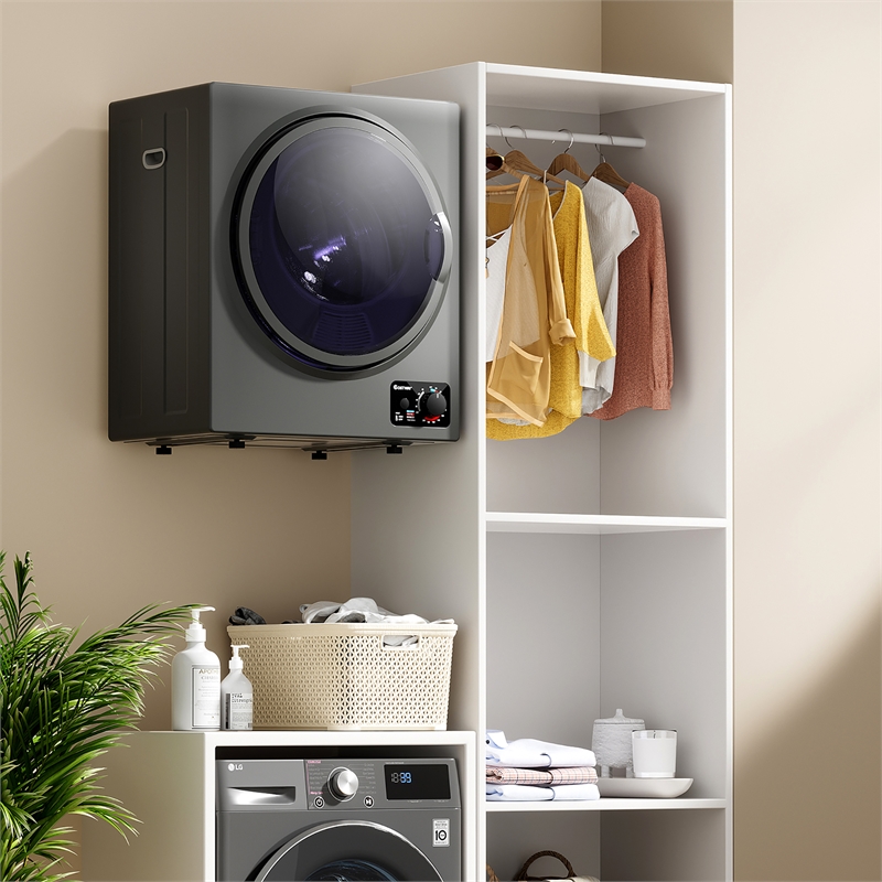 Electric Tumble Compact Laundry Dryer 1.5 Cu.ft Gray