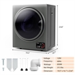 Electric Tumble Compact Laundry Dryer 1.5 Cu.ft Gray